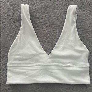Lululemon Athletica White V-Neck Sports Bra